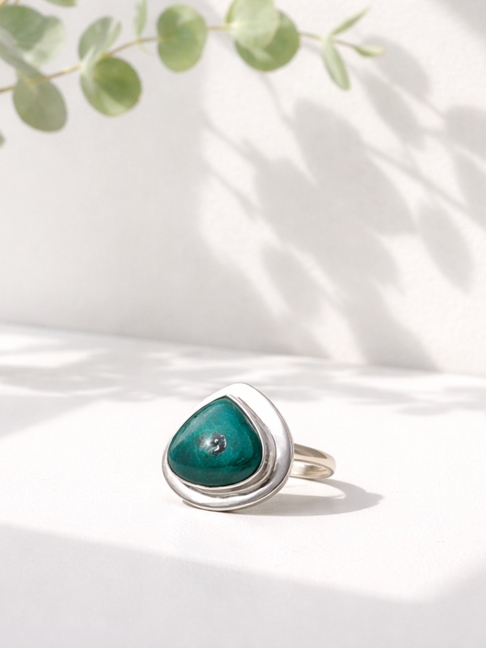 Azurite Chrysocolla Ring - Picture 12 of 15